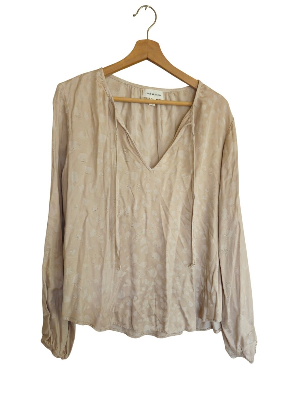Coth & Stone Anthro Blouse Coastal Grandmother Boho Chic Earthy